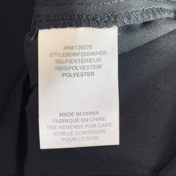 DR2 Daniel Rainn Black Satin Split Neck Blouse NWT - Picture 11 of 11